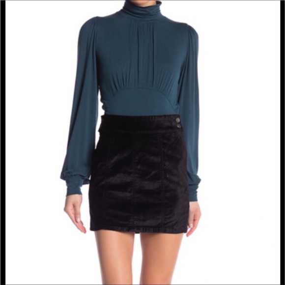 Free People retro velvet mini skirt - Picture 4 of 12